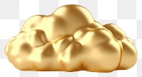 PNG Cloud gold shiny white background.