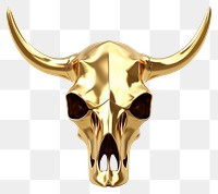 PNG Animal skull cattle mammal gold.