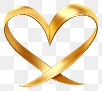 PNG Heart ribbon gold jewelry symbol.