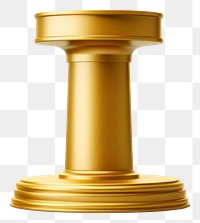 PNG Podium gold white background candlestick.