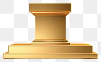 PNG Podium architecture gold white background.