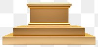 PNG Podium gold white background architecture.