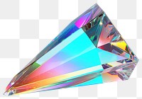 PNG Prism iridescent gemstone crystal mineral.