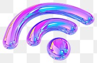 PNG Wifi icon iridescent purple white background lightweight.