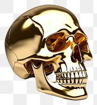 PNG Skull shiny gold anthropology.