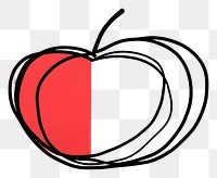 PNG Drawing of a apple fruit plant food.