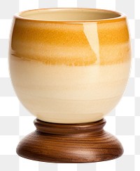 PNG Pottery off-white Egg cup pottery porcelain goblet.