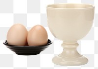 PNG Pottery off-white Egg cup egg goblet glass.