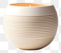 PNG Pottery off-white Candleholder pottery porcelain bowl.