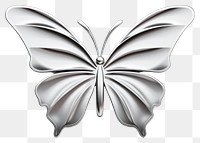 PNG Silver butterfly white background accessories.