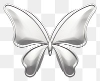 PNG Silver butterfly white white background
