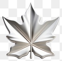 PNG Leaf silver shiny shape.