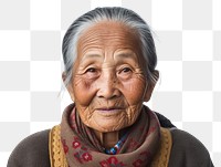 PNG Elderly chinese woman photo adult portrait headshot. AI generated Image by rawpixel.