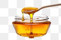 PNG Honey drip white background freshness container.