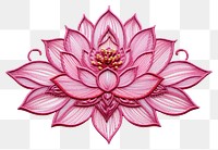 PNG  Lotus in embroidery style pattern flower dahlia.
