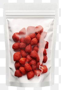 PNG Dried strawberry Doypack mockup raspberry fruit plant.