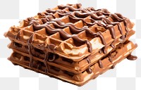 PNG Waffle chocolate dessert food.