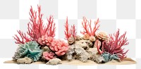 PNG Landscape coral and sea anemone nature outdoors white background. AI generated Image by rawpixel.