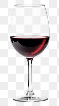 PNG Red wine glass drink white background.