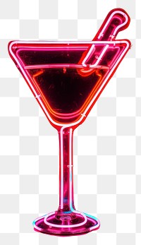 PNG Neon cocktail martini light.