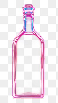 PNG Neon bottle light glass.