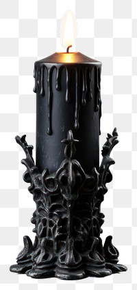 PNG Gothic candle black white background