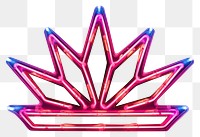 PNG Neon light crown sign.