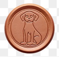PNG Seal Wax Stamp dog craft white background representation.
