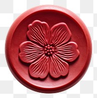 PNG Flower locket craft red.