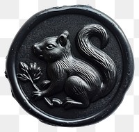 PNG Seal Wax Stamp squirrel mammal animal representation.