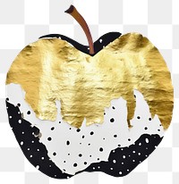 PNG Apple ripped paper food white background creativity.