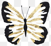 PNG Butterfly ripped paper animal insect white background.