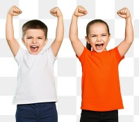 PNG  Children shouting happy togetherness. AI generated Image by rawpixel.