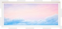 PNG  Pastel sky panoramic painting nature.