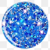 PNG  Blue circle glitter gemstone jewelry