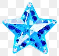 PNG  Blue star gemstone crystal jewelry. AI generated Image by rawpixel.