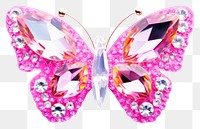 PNG  Butterfly gemstone jewelry white background. AI generated Image by rawpixel.