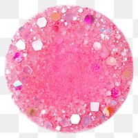 PNG  Pink circle glitter jewelry shape