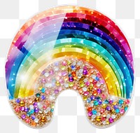PNG  Rainbow shape white background celebration. AI generated Image by rawpixel.
