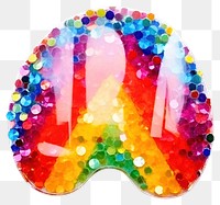 PNG  Rainbow glitter shape white background. AI generated Image by rawpixel.