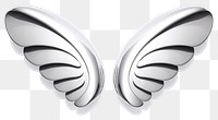 PNG Wings Chrome material silver shiny white.