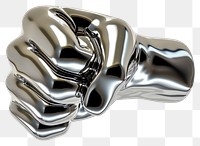 PNG Fist Chrome material chrome silver shiny.