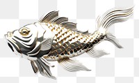 PNG Koi fish Chrome material animal white background underwater.