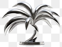 PNG Palm tree Chrome material white background accessories furniture.