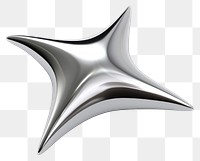 PNG Shooting star in Chrome material chrome silver shiny.