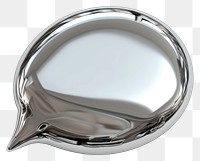 PNG Speech bubble Chrome material jewelry chrome silver.