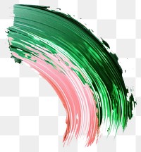 PNG Green and pink brush stroke paint white background splattered.