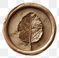 PNG Letter Seal Wax Stamp of leaf jewelry locket plant.