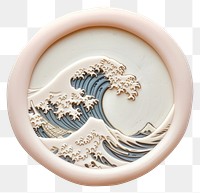 PNG Wave art porcelain dishware.