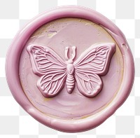 PNG Letter Seal wax Stamp of butterfly pink confectionery accessories.